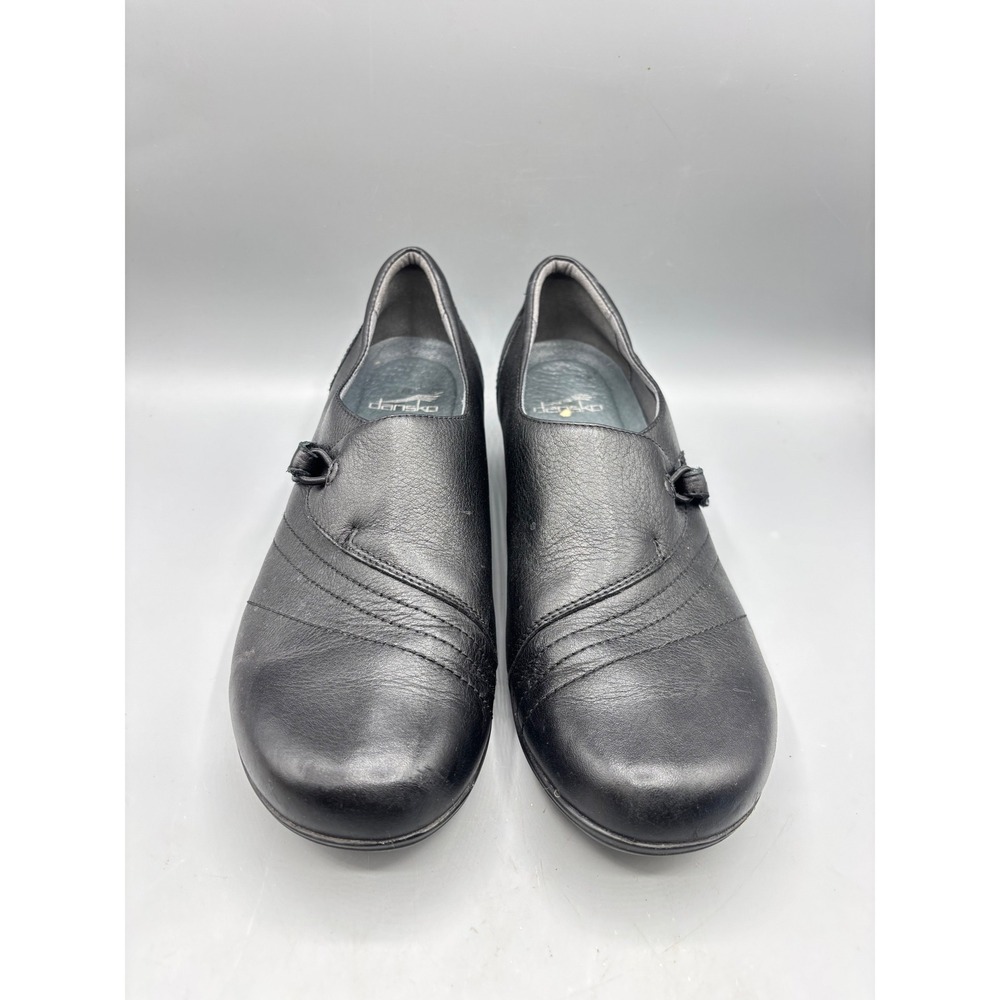 Dansko Womens Shoes 41‎ Franny Loafer Black Leather  Comfort Shoes - Picture 2 of 8